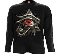 Spiral Direct Men's Evil Eye Long-Sleeved T-Shirt in Black | Size: XL Spiral Direct Black XL