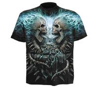 Spiral Direct Men's Flaming Spine T-Shirt in Black | Size: Small Spiral Direct Black S