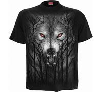 Spiral Direct Men's Forest Wolf T-Shirt in Black | Size: Large Spiral Direct Black L