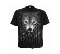Spiral Direct Men's Forest Wolf T-Shirt in Black | Size: Small Spiral Direct Black S
