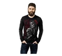Spiral Direct Men's Love Is Dead Back & Sleeve Print Long-Sleeved T-Shirt in Black | Size: 2XL Spiral Direct Black 2XL