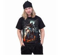 Spiral Direct Men's Night Rider Back Print T-Shirt in Black | Size: Large Spiral Direct Black L