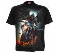 Spiral Direct Men's Night Rider Short-Sleeved T-Shirt in Black | Size: XL Spiral Direct Black XL