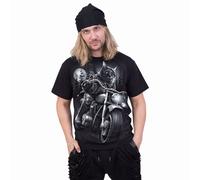 Spiral Direct Men's Nine Lives Back Print T-Shirt in Black | Size: Large Spiral Direct Black L