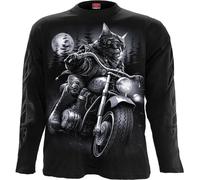 Spiral Direct Men's Nine Lives Long-Sleeved T-Shirt in Black | Size: XL Spiral Direct Black XL