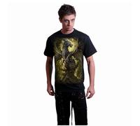 Spiral Direct Men's Oak Dragon Back Print T-Shirt in Black | Size: 2XL Spiral Direct Black 2XL