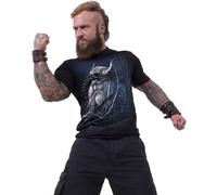 Spiral Direct Men's Odin´s Warrior Back Print T-Shirt in Black | Size: Medium Spiral Direct Black M