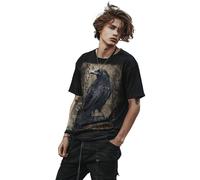 Spiral Direct Men's Raven Wise Back Print T-Shirt in Black | Size: XL Spiral Direct Black XL