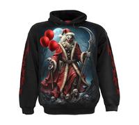 Spiral Direct Men's Santa Clown Hoodie in Black | Size: Medium Spiral Direct Black M