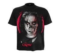 Spiral Direct Men's Skull Face The Crow T-Shirt in Black | Size: 2XL Spiral Direct Black 2XL