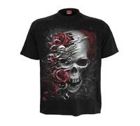 Spiral Direct Men's Skulls N´ Roses T-Shirt in Black | Size: Small Spiral Direct Black S