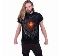 Spiral Direct Men's Steampunk Skull Back Print T-Shirt in Black | Size: XL Spiral Direct Black XL