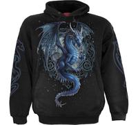 Spiral Direct Men's Storm Dragon Back Print Pullover Hoodie in Black | Size: 3XL Spiral Direct Black 3XL