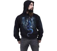 Spiral Direct Men's Storm Dragon Back Print Pullover Hoodie in Black | Size: XL Spiral Direct Black XL