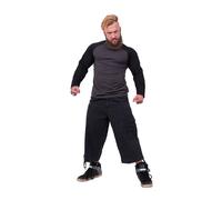 Spiral Direct Men's Vintage Plain Long Cargo Shorts in Black | Size: Large Spiral Direct Black L