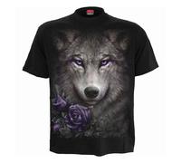 Spiral Direct Men's Wolf Roses T-Shirt in Black | Size: Medium Spiral Direct Black M