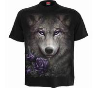 Spiral Direct Men's Wolf Roses T-Shirt in Black | Size: XL Spiral Direct Black XL
