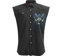 Spiral Direct ODIN'S WARRIOR - Sleeveless Stone Washed Worker Black - XXL - Screen