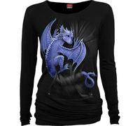 Spiral Direct POCKET DRAGON Long Sleeve/Dragon/Angel/Wings/Gothic/Goth/Top