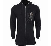 Spiral Direct POCKET KITTEN - Ladies Fish Tail Full Zip Hoody - Zip Sleeve - S - Screen