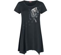 SPIRAL DIRECT POCKET KITTEN Smock -Tunic Casual Top/Cat/Purple/Tattoo/Te