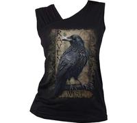 Spiral Direct RAVEN WISE - Gathered Shoulder Slant Vest Black - S - Screen - Screen