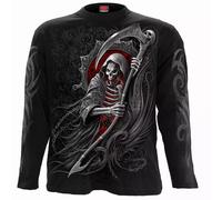 Spiral Direct REAPER'S PORTAL Long Sleeve Biker Tattoo Skull Reaper Tribal