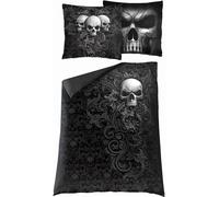 Spiral Direct Skull Scroll Duvet Cover Set in Black | Size: Single Spiral Direct Black Single
