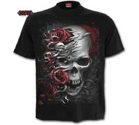 SPIRAL DIRECT SKULLS N ROSE T-Shirt/Tattoo/Skull/Roses/Metal/Rebellion/Top/Tee