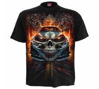 SPIRAL DIRECT SPEED FREAK T-Shirt Tattoo Skull Goth Flames Rock Race Gift Top