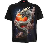 Spiral Direct SUN DRAGON - Front Print T-Shirt Black - 3XL - Screen - Screen
