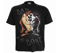 Spiral Direct TAZ - BAD 2 D BONE - Front Print T-Shirt Black - S - Digital - Digital