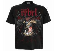 Spiral Direct TAZ - OLD SCHOOL REBEL - Front Print T-Shirt Black - XL - Digital - Digital