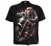 SPIRAL DIRECT TOP DOG T-Shirt Reaper Biker Skull Motor Bulldog Bad Ride Top Tee