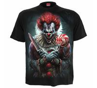 Spiral Direct TRICK OR TREAT Goth Biker Circus Clowns Halloween Unisex Top