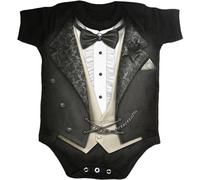 Spiral Direct TUXED - Baby Sleepsuit Black - M - Screen
