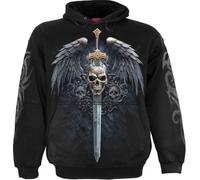 Spiral Direct Unisex Adult Angel Sword Cotton Hoodie (XXL) (Black)