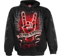 Spiral Direct Unisex Adult Live Loud Hoodie (M) (Black)