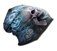 Spiral Direct Unisex Flaming Spine - Light Cotton Black Beanie, Black, One Size UK