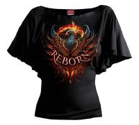 Spiral Direct Women's Ashes Reborn Batwing Sleeve Top in Black | Size: 4XL Spiral Direct Black 4XL