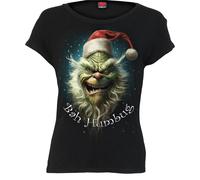 Spiral Direct Women's Bah Humbug Short-Sleeved T-Shirt in Black | Size: Large Spiral Direct Black L