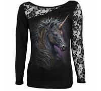 Spiral Direct Women's Celtic Unicorn Long-Sleeved T-Shirt in Black | Size: Medium Spiral Direct Black M