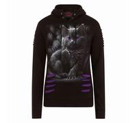 Spiral Direct Womens/Ladies Cattitude Ripped Hoodie RO16727
