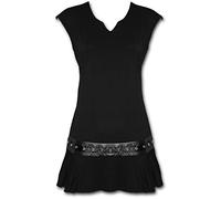 Spiral - Gothic Rock - Stud Waist Mini Dress Black - XL