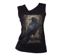 Spiral Direct Women's Raven Wise Sleeveless T-Shirt in Black | Size: Large Spiral Direct Black L