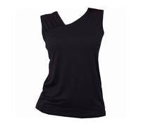 Spiral Direct Women's Slant Gathered Shoulder Vest Top in Black | Size: Large Spiral Direct Black L