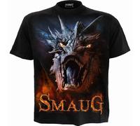 Spiral Direct Women's Smaug The Hobbit Turn Up T-Shirt in Black | Size: Medium Spiral Direct Black M