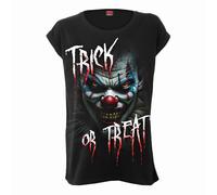 Spiral Direct Women's Trick Or Treat Loose Fit Turn Up T-Shirt in Black | Size: XL Spiral Direct Black XL