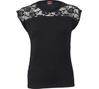 Spiral Direct Women's Urban Fashion-Lace Shift Elegant Top Vest, Black (Black 001), 8 (Size:S)
