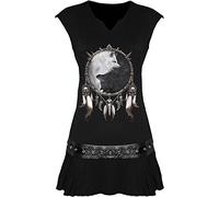 Spiral Direct Women's Wolf Chi - Stud Waist Mini Dress Black Dress, Black (Black 001), 12 (Manufacturer Size:M)